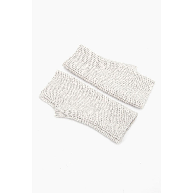 Dylan Knitted Wrist Warmers - Light Grey