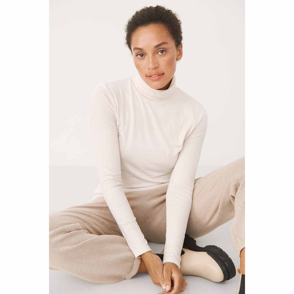 Efinas Long Sleeve Roll Neck T-Shirt - Whitecap Gray