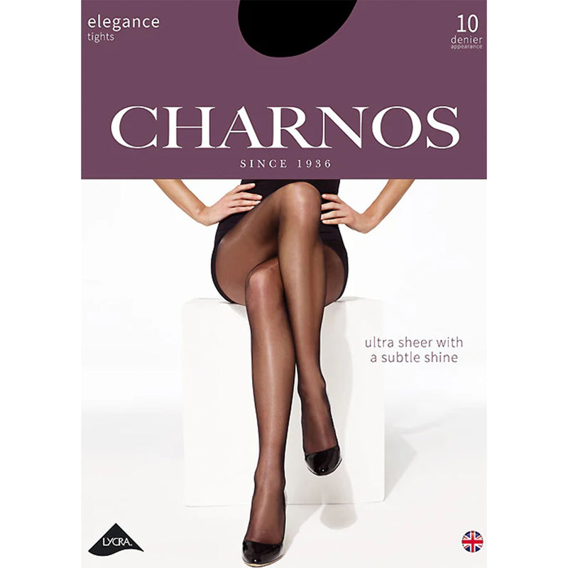 Elegance Ultra Sheer 10 Den Tights - Black