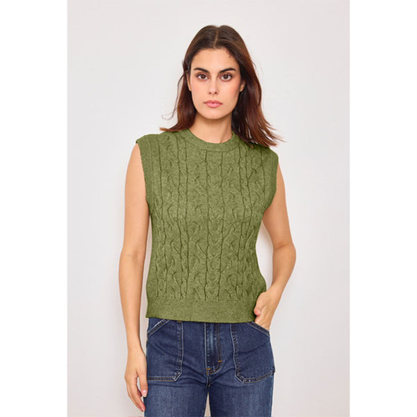 Elena Sleveless Knit - Khaki