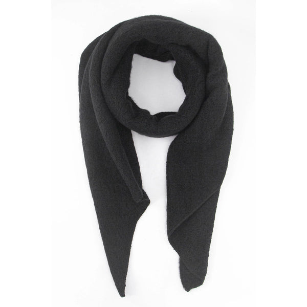 Evie Heavyweight Asymmetric Scarf - Black