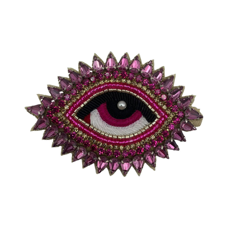 Evil Eye Brooch - Rose