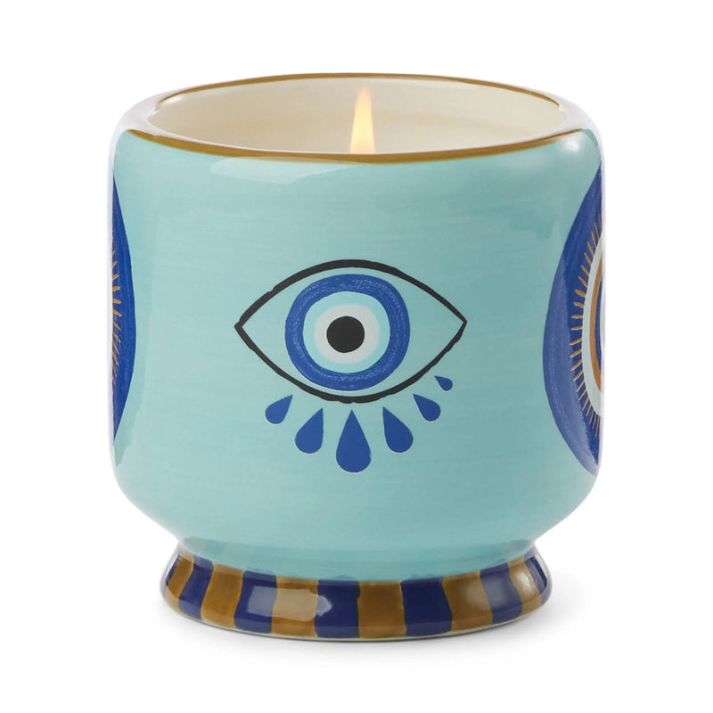 Adopo Evil Eye Ceramic Boxed Candle - Incense & Smoke