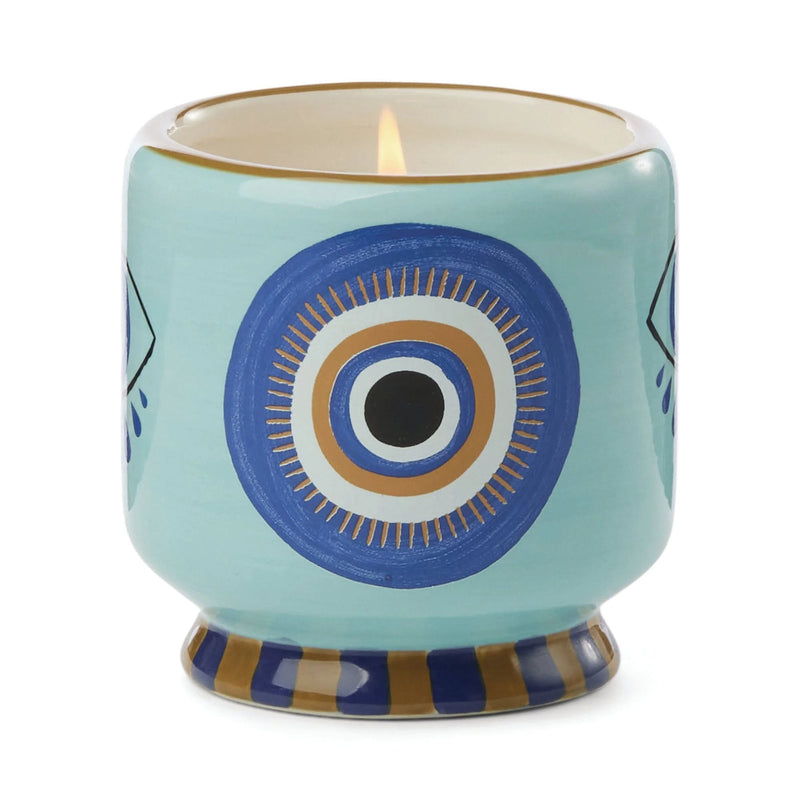 Adopo Evil Eye Ceramic Boxed Candle - Incense & Smoke