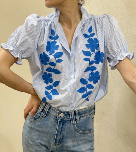 Fleur Blouse - Blue