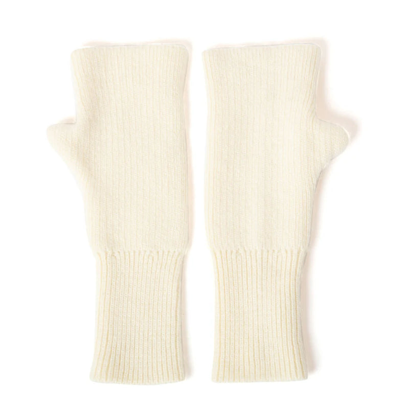 Freya Fingerless Gloves - Cream