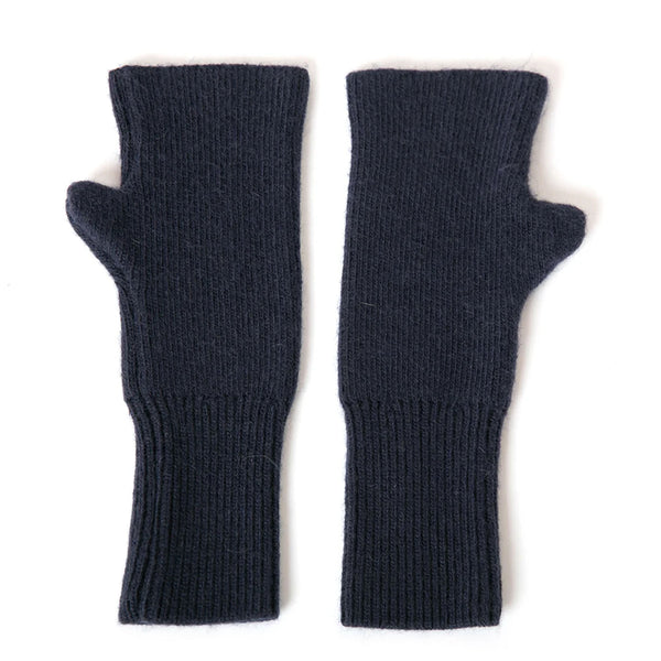 Freya Fingerless Gloves - Navy
