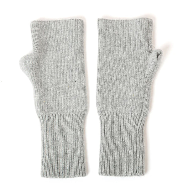 Freya Fingerless Gloves - Silver Grey