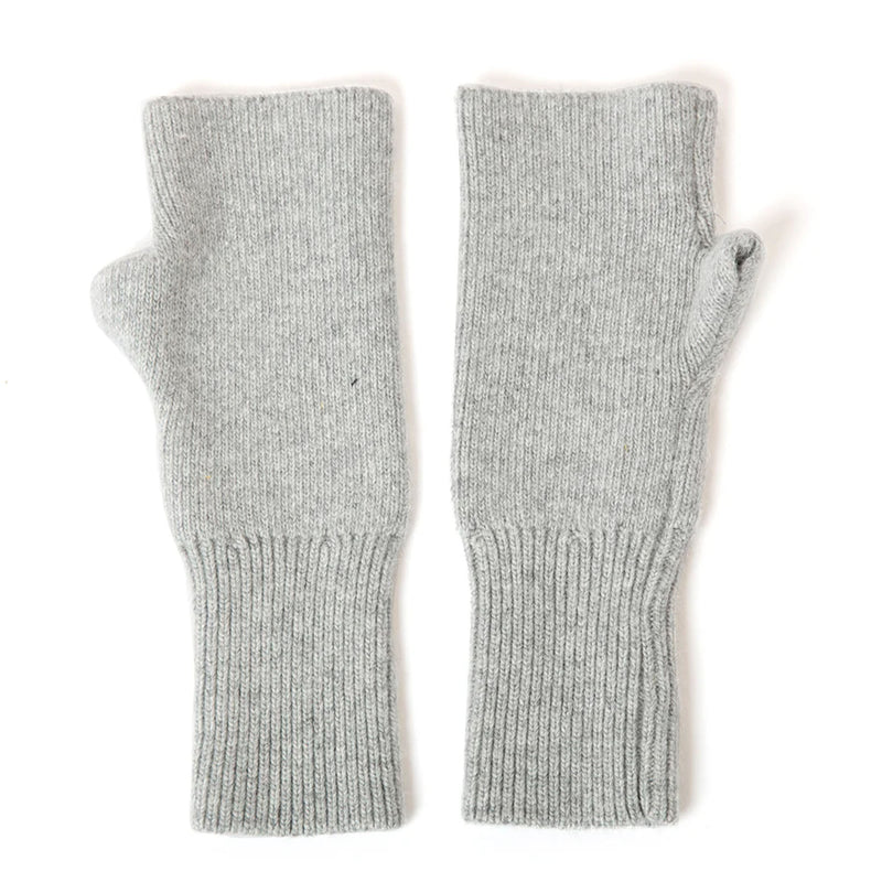 Freya Fingerless Gloves - Silver Grey