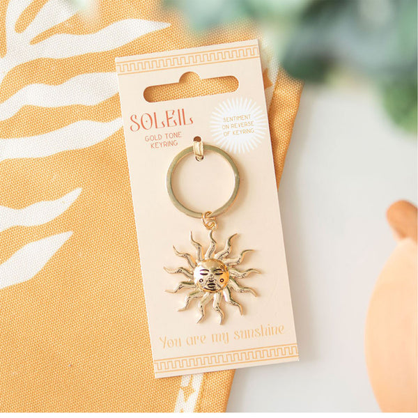 Gold Sun Keyring