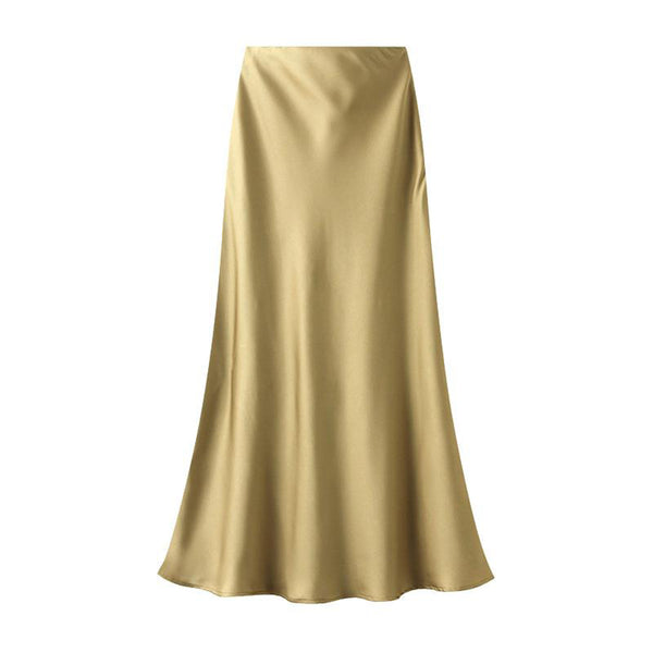 Anna Satin Skirt - Antique Gold