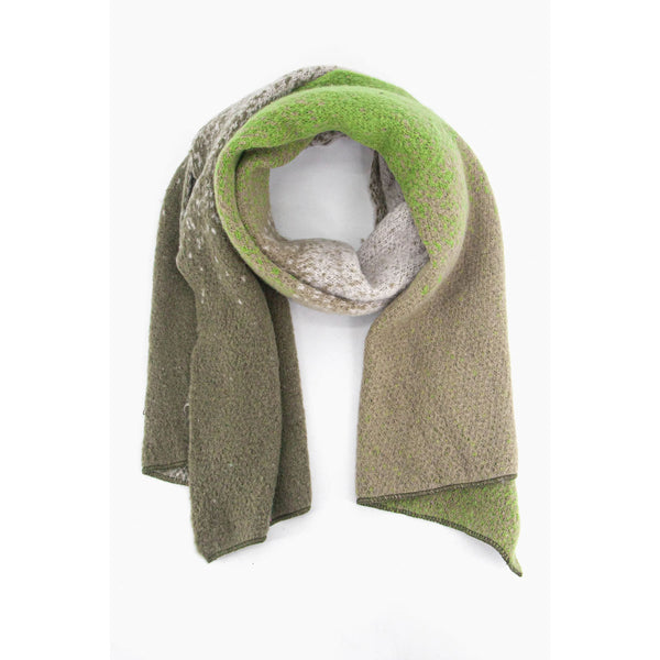 Lia Heavyweight Scarf - Green Ombre