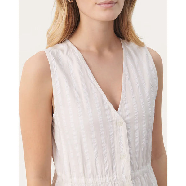 Gullfrid Dress - Bright White Stripe