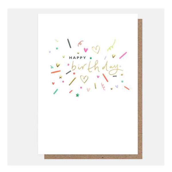 Happy Birthday Colourful Confetti Card