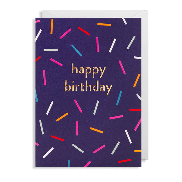 Happy Birthday Multicolour Sprinkles Card