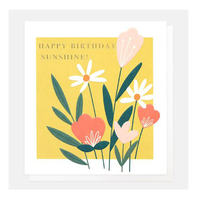 Happy Birthday Sunshine Floral Card