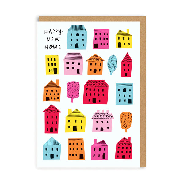 Happy New Home Houses Card