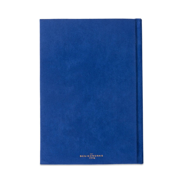 Hard Cover Suede Cloth Journal - Cobalt