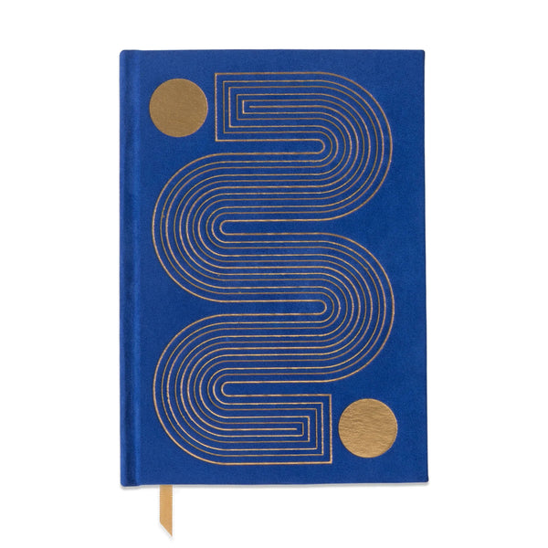 Hard Cover Suede Cloth Journal - Cobalt