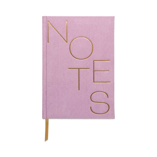 Hard Cover Suede Cloth Journal - Lilac Notes