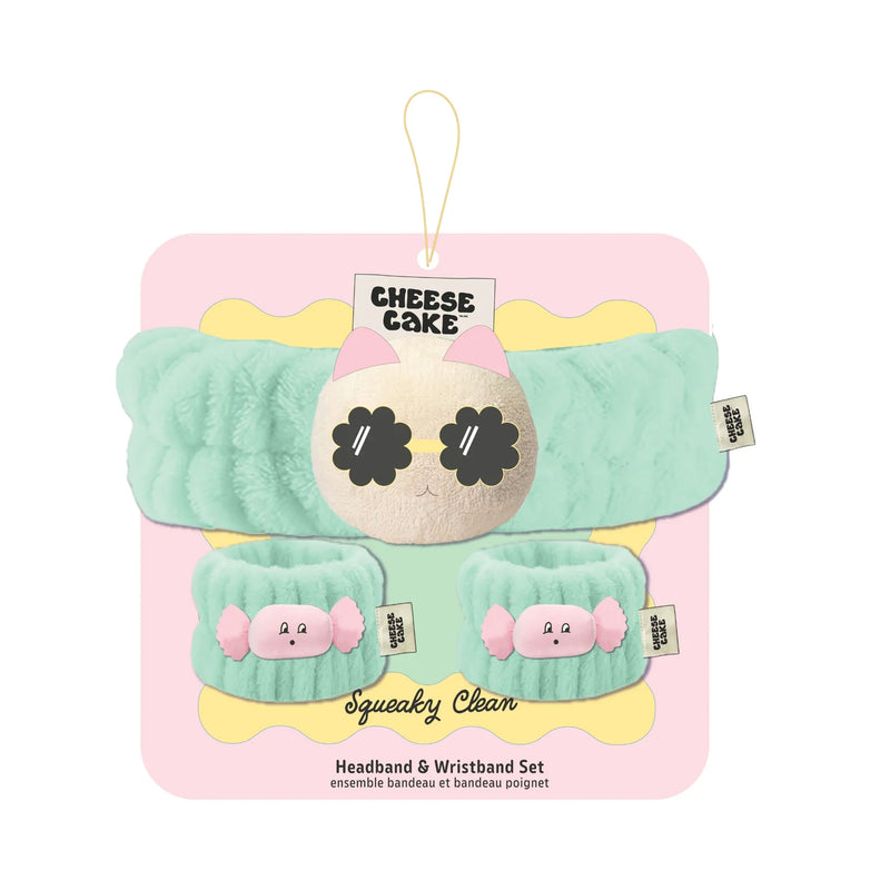 Headband & Wristband Set - Green Panda