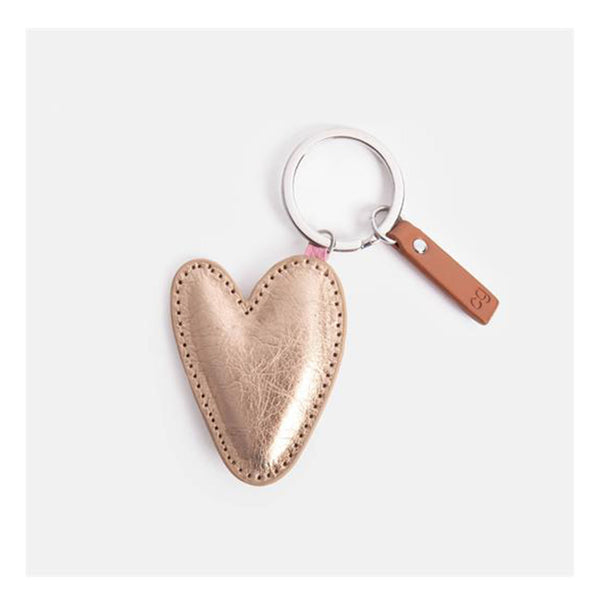 Heart Keyring - Rose Gold