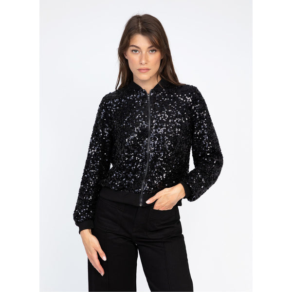 Helma Sequined Jacket - Black