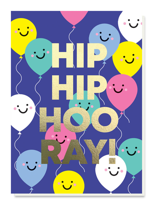 Hip Hip Hoo Ray Balloons Card