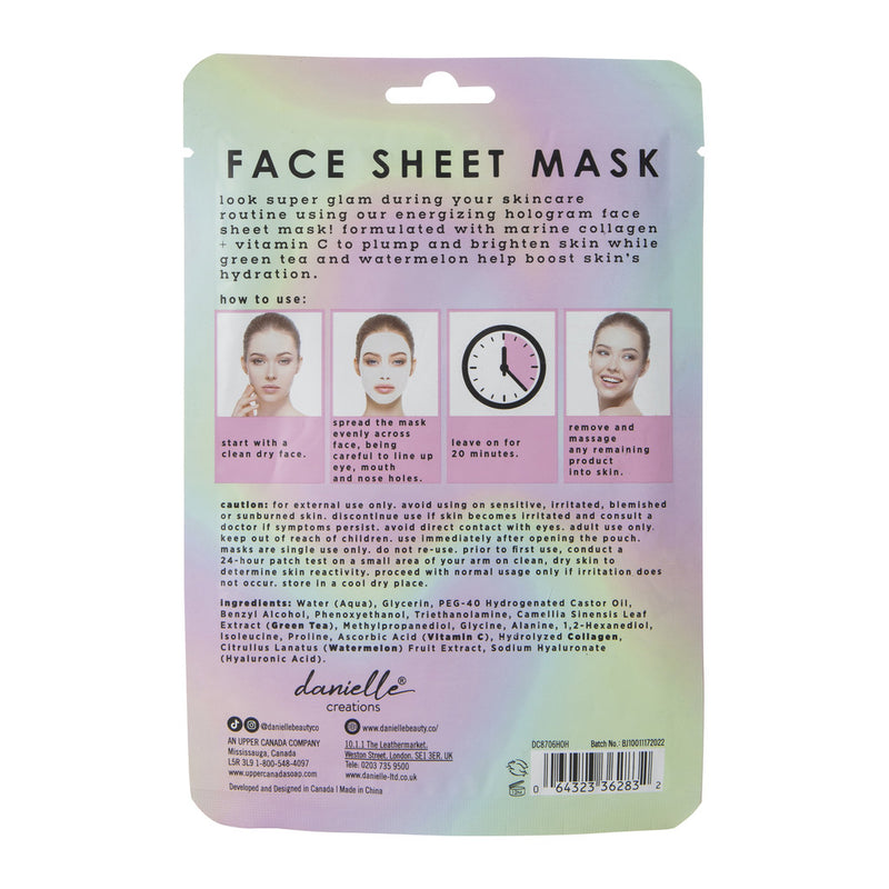 Hologram Face Sheet Mask - Marine Collagen + Vitamin C