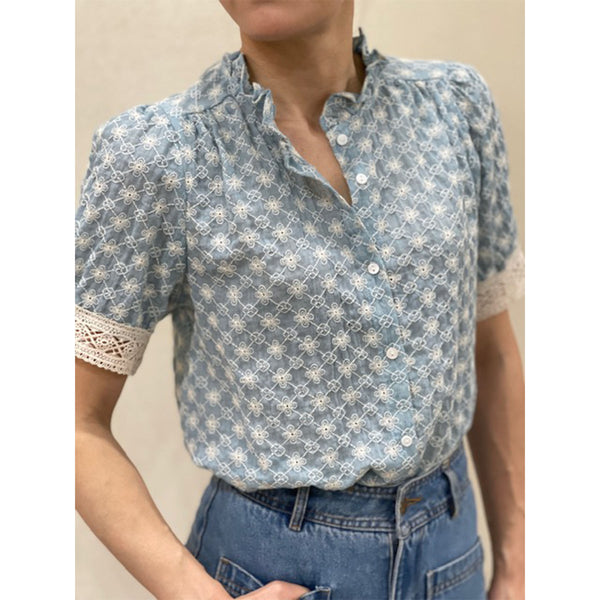 Ingrid Blouse - Sky Blue