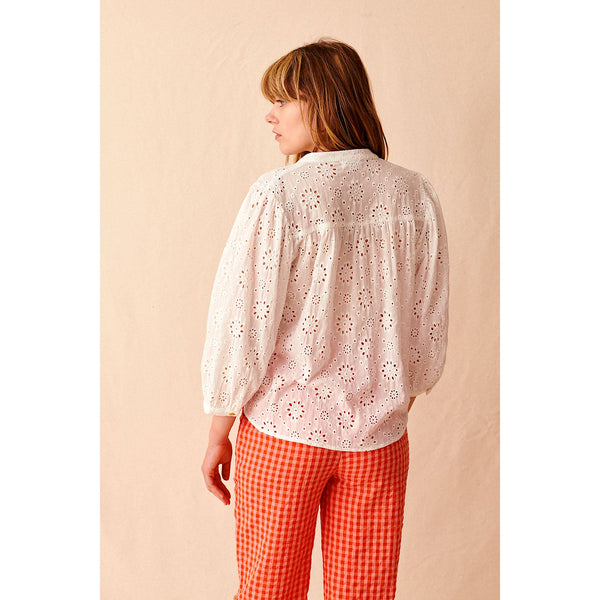 Ketty Embroidered Blouse - White