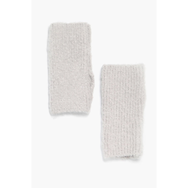 Alexa Textured Wrist Warmers - Light Grey