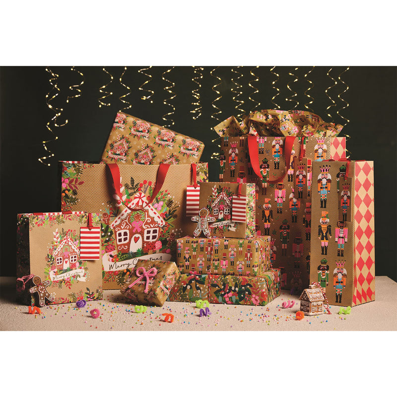 Kraft Gingerbread Gift Bags