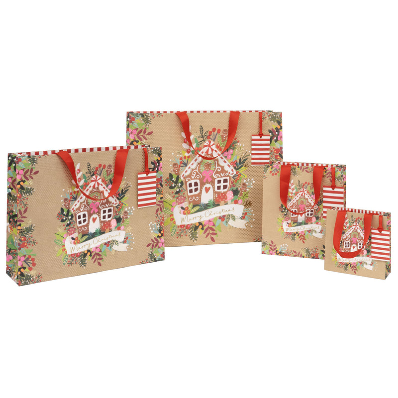 Kraft Gingerbread Gift Bags