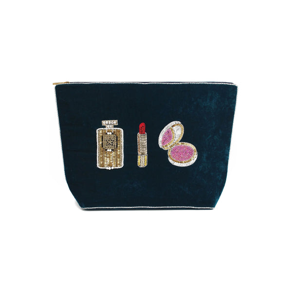 Large Make Up Pouch - Dark Blue
