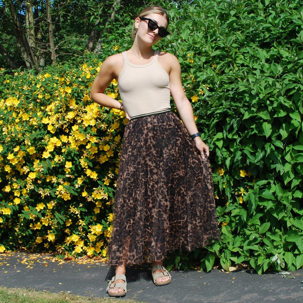 Leonie Tulle Skirt - Leopard