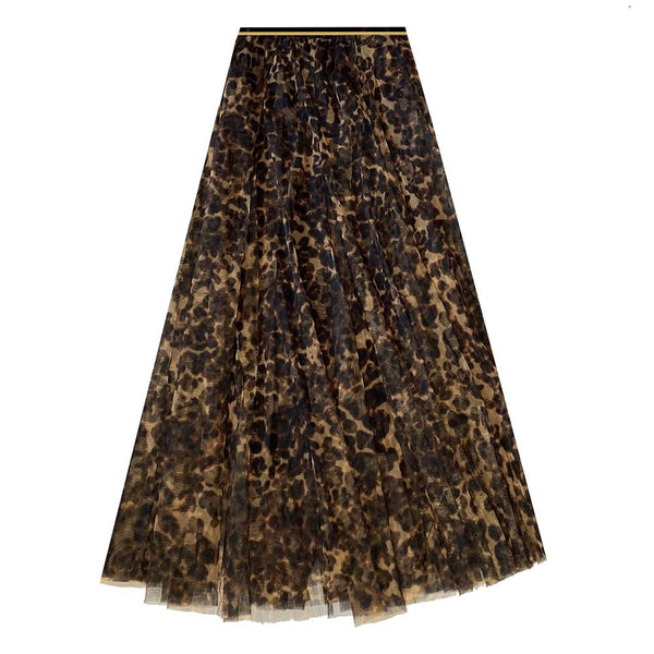 Leonie Tulle Skirt - Leopard