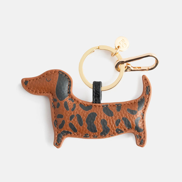 Leopard Sausage Dog Charm Bag