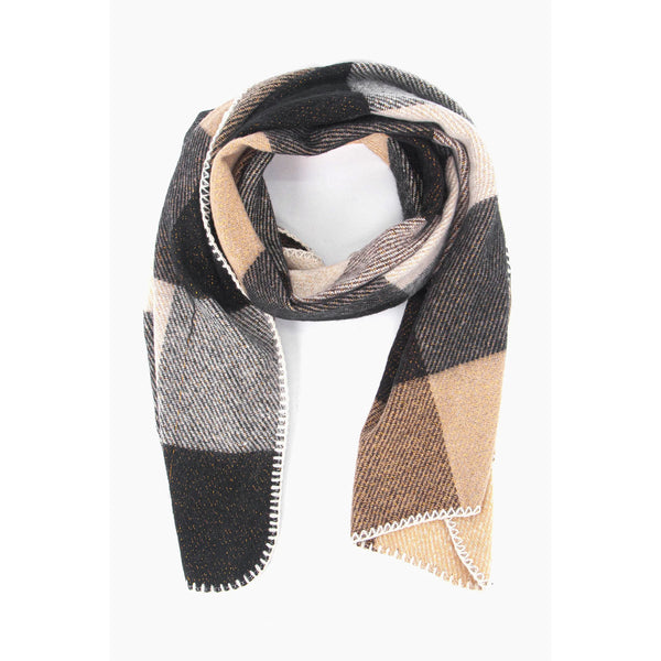 Logan Heavyweight Scarf - Black Check
