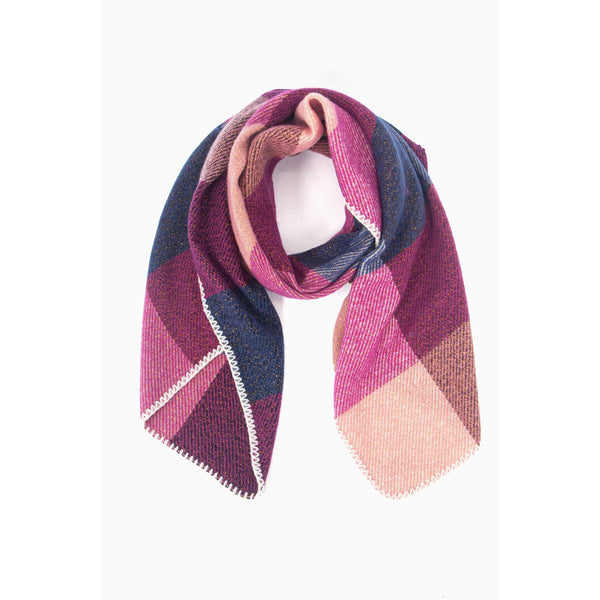 Logan Heavyweight Scarf - Fuchsia Check