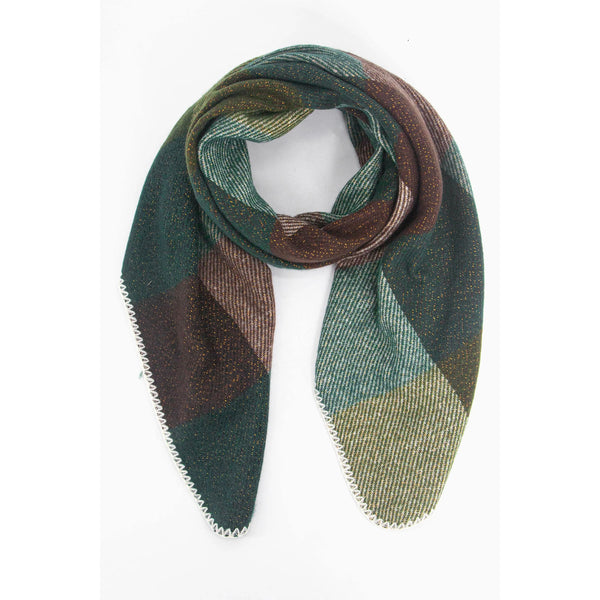 Logan Heavyweight Scarf - Green Check