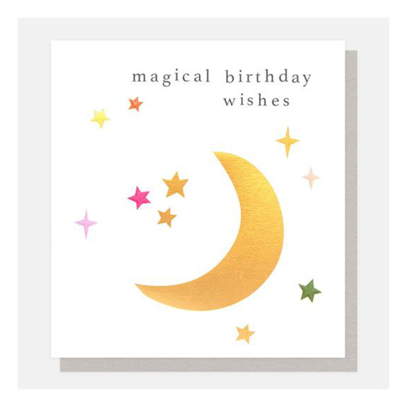 Magical Birthday Wishes Moon Card