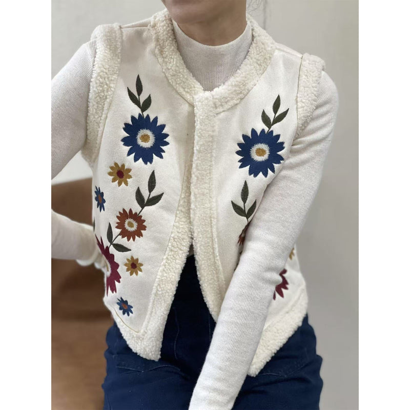 Maia Sheepskin Gilet - Ecru