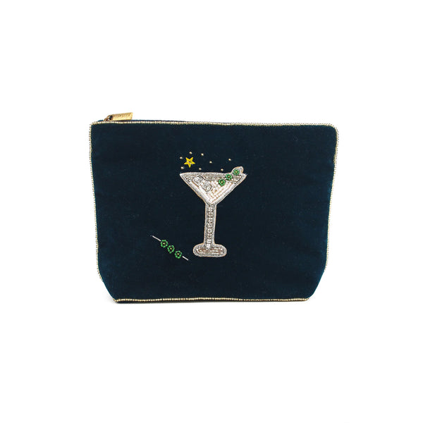 Medium Martini Cocktail Pouch - Dark Blue