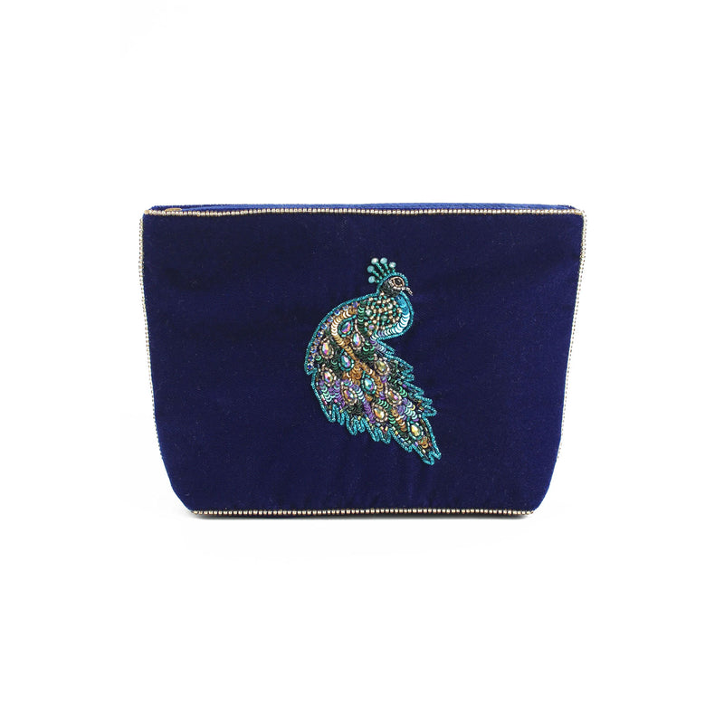 Medium Peacock Pouch - Cobalt