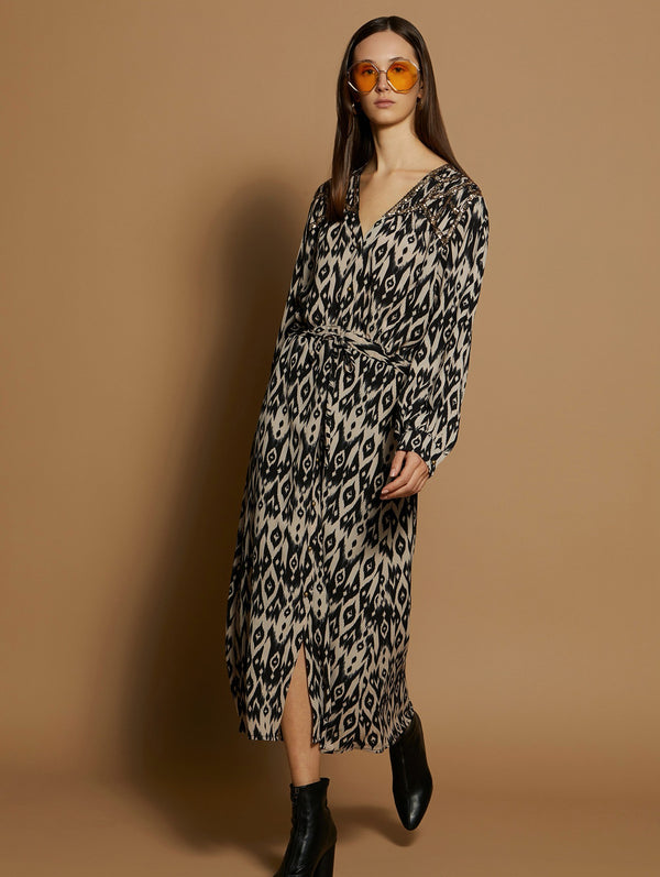 Mel Embroidered Dress - Ikat