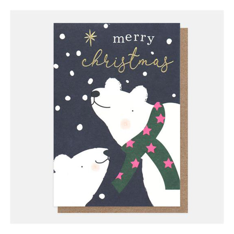 Merry Christmas Polar Bears Cards - Pack of 10