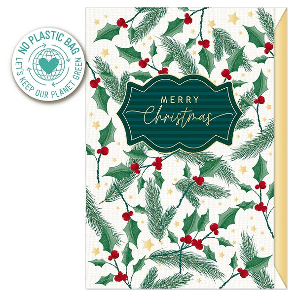 Merry Christmas Winter Berries Card