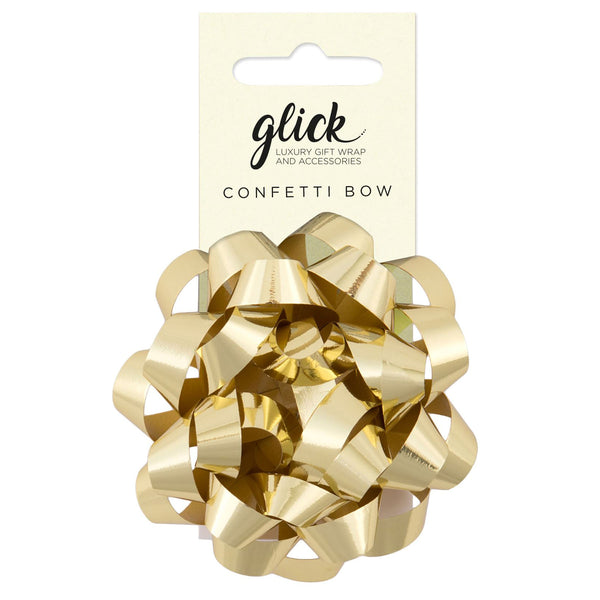 Metallic Confetti Bow - Gold