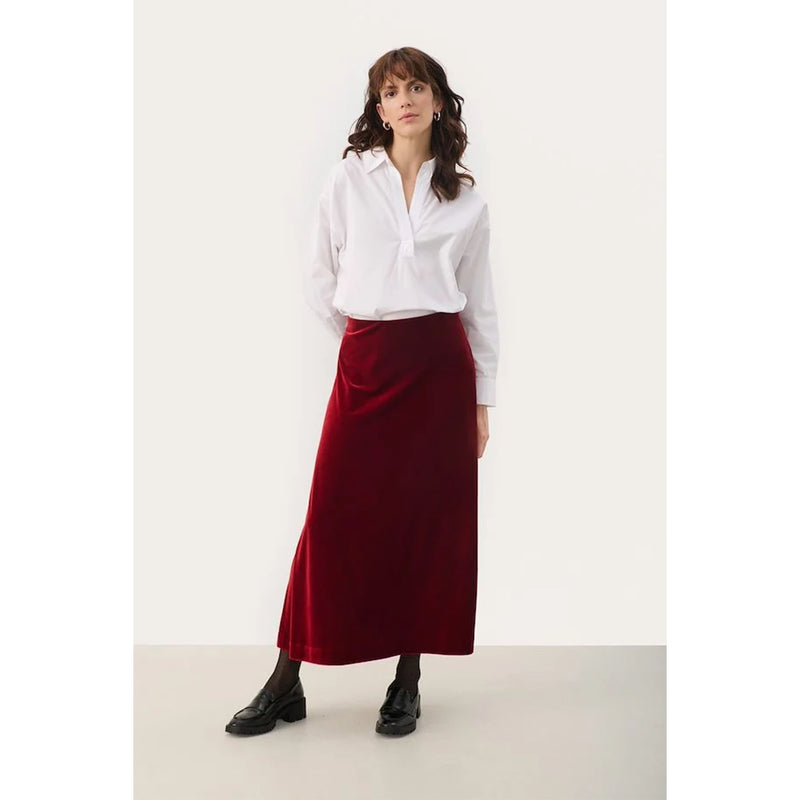 Meya Skirt - Rhythmic Red